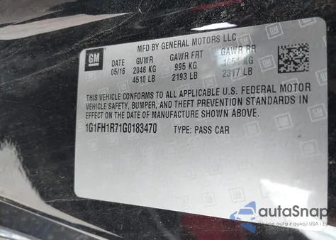 2016 Chevrolet Camaro 2Ss z USA, uszkodzony, nr VIN 1G1FH1R71G0183470